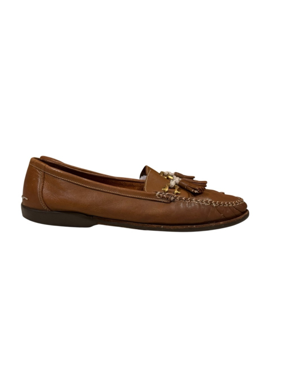 Bally Men’s Kaftan Brown Leather Horsebit Tassel Loafers Made in Italy Sz 11 - Picture 3 of 10